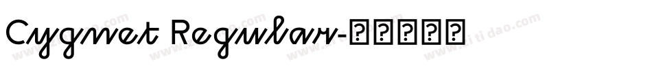 Cygnet Regular字体转换
